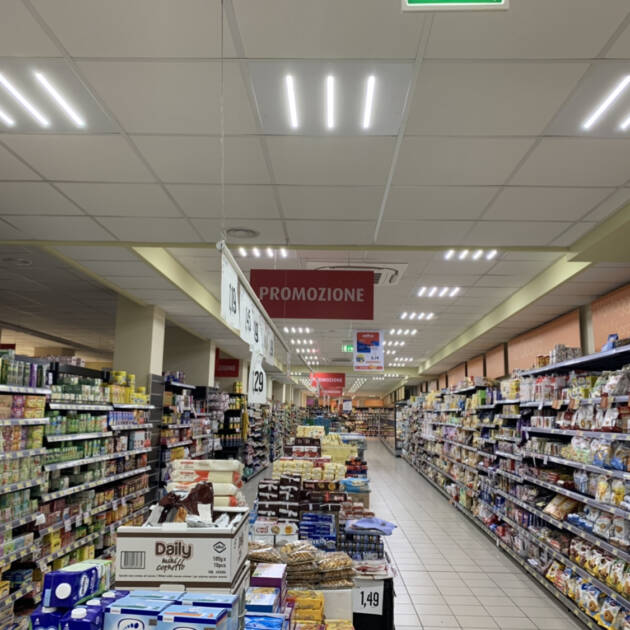 illuminazione supermercati