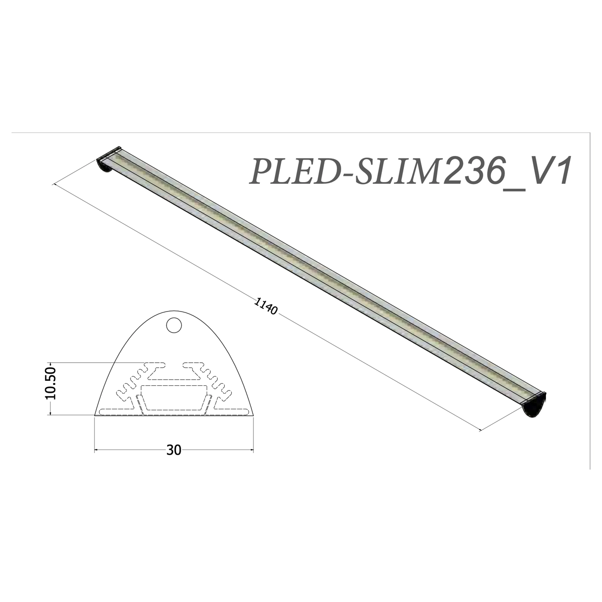 Plafoniera led Pled-slim236v1