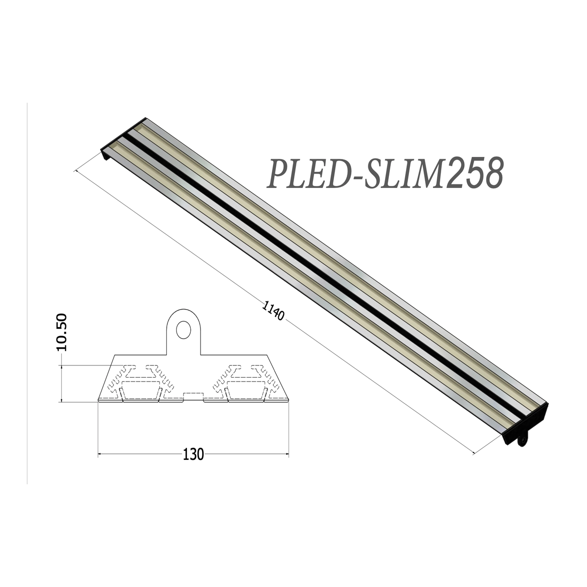 plafoniera led pled-slim258