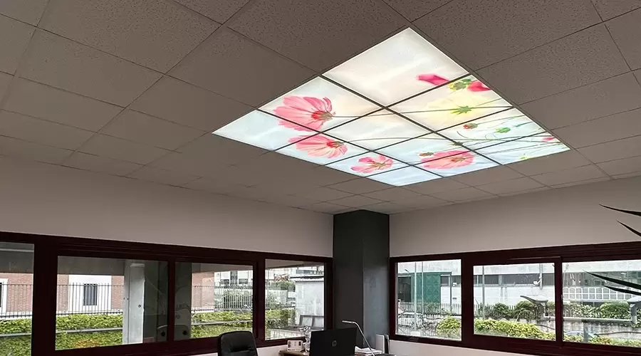 Pannello LED decorativo e professionale per uffici con comfort visivo