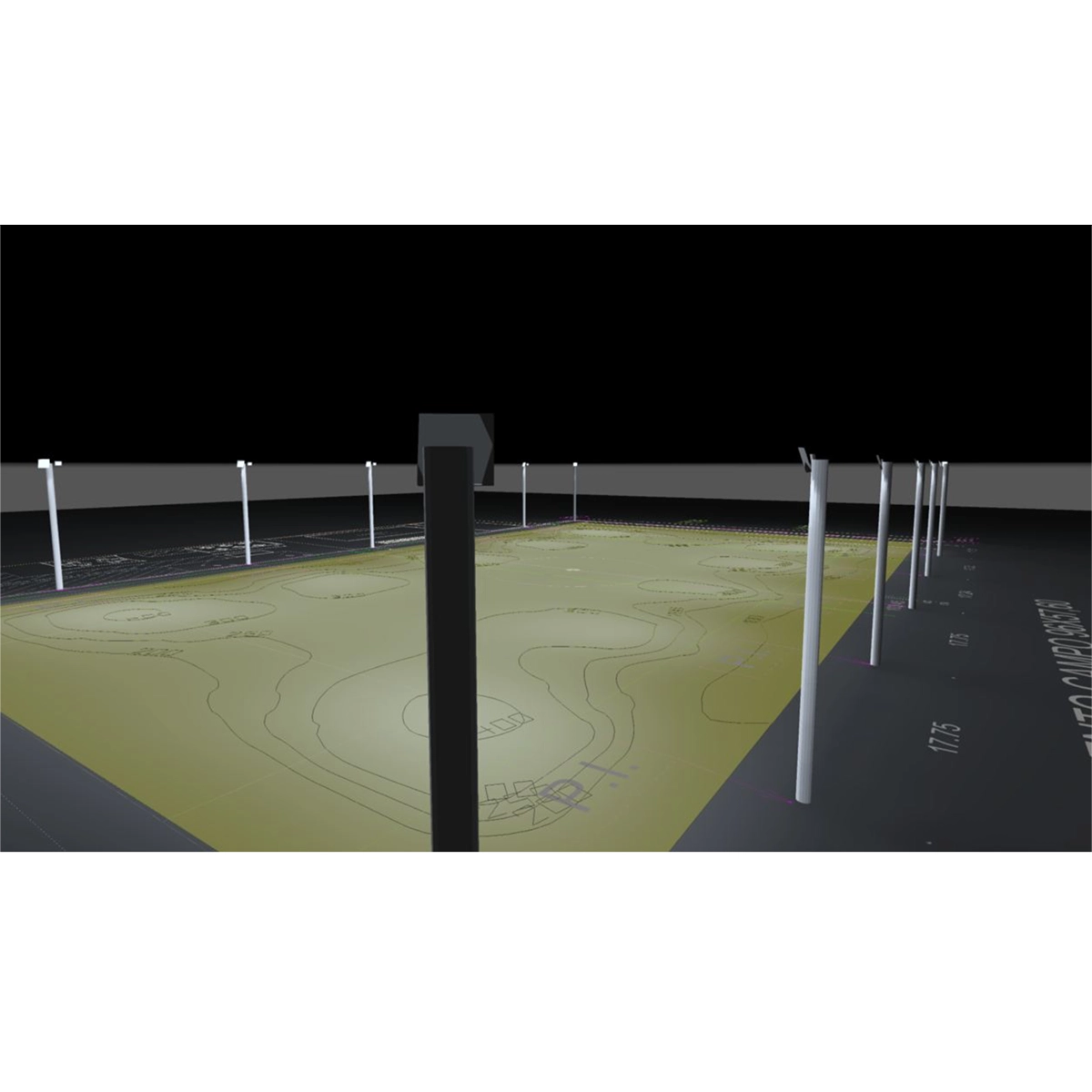 Simulazione Relux di un campo da calcio a 5