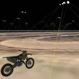 Illuminazione led di un Crossodromo