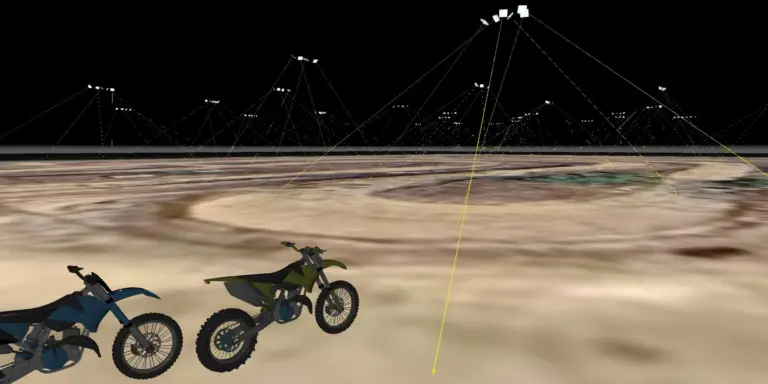 Illuminazione led di un Crossodromo