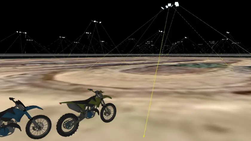 Illuminazione led di un Crossodromo