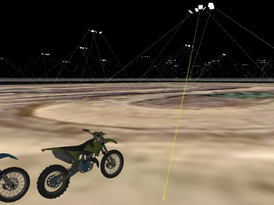 Illuminazione led di un Crossodromo