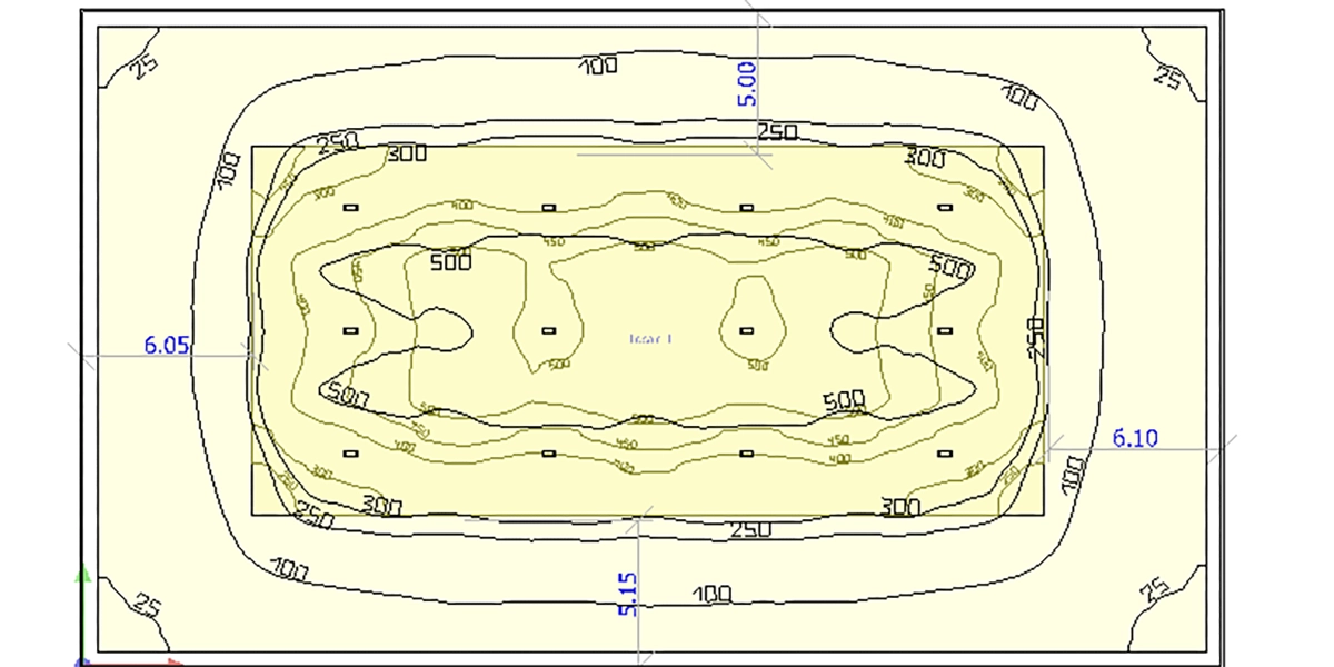 Progetto illuminazione campi tennis tavolo