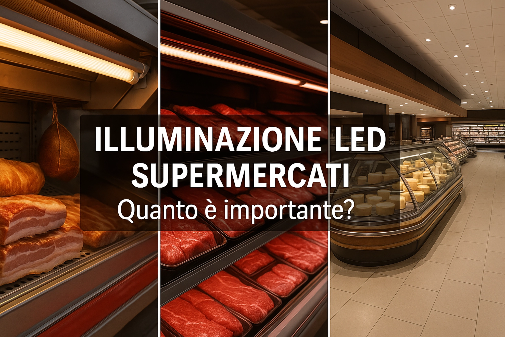 LED lighting for fresh food counters supermarket hero