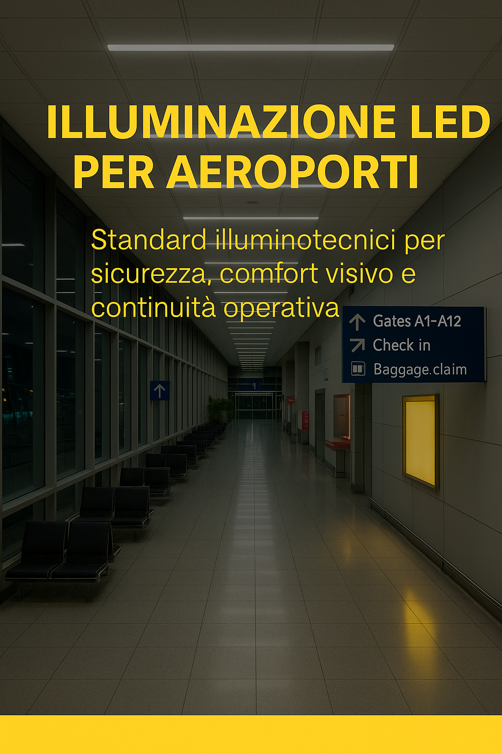 Illuminazione LED aeroporti di notte