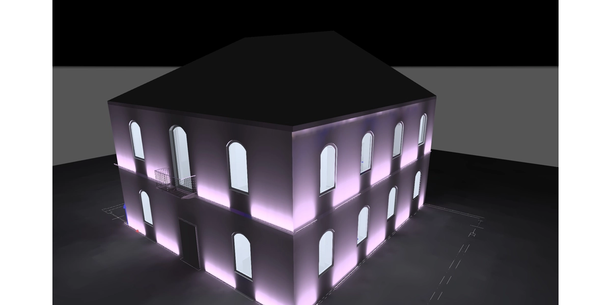 Wall washer RGBW facciata