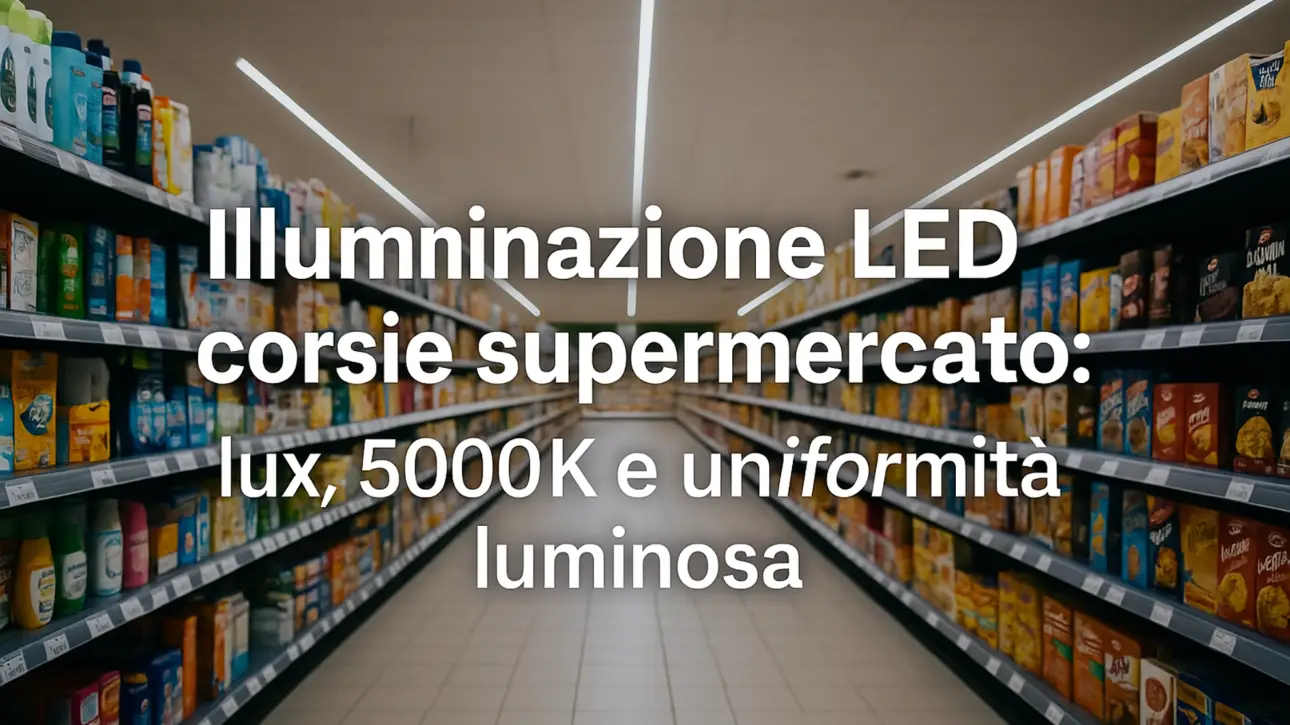illuminazione led corsie supermercato