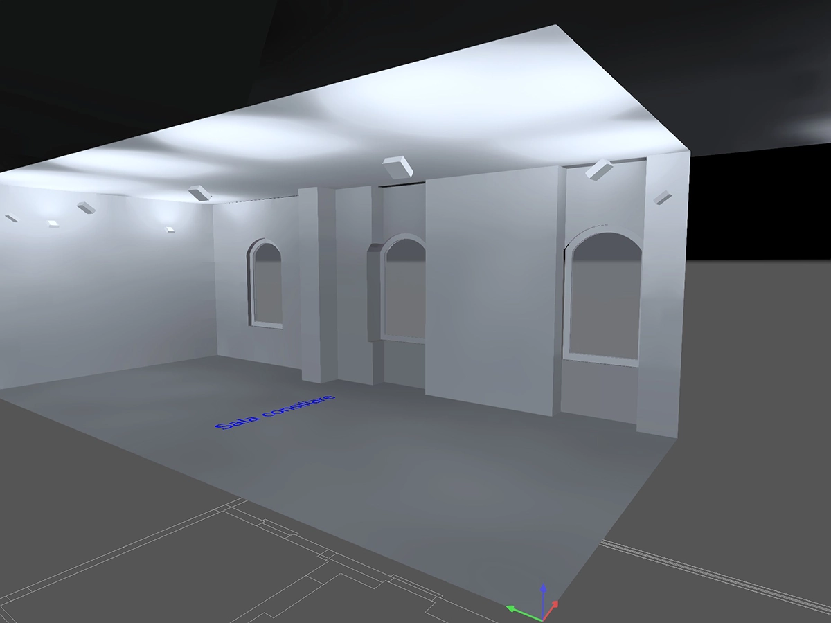 Progetto illuminotecnico 3D — Comune di Lisigo
