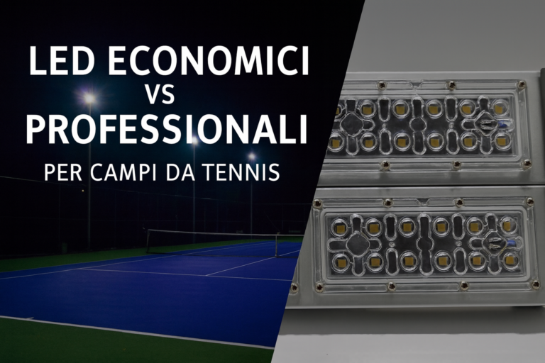 LED economici vs LED professionali per campi da tennis