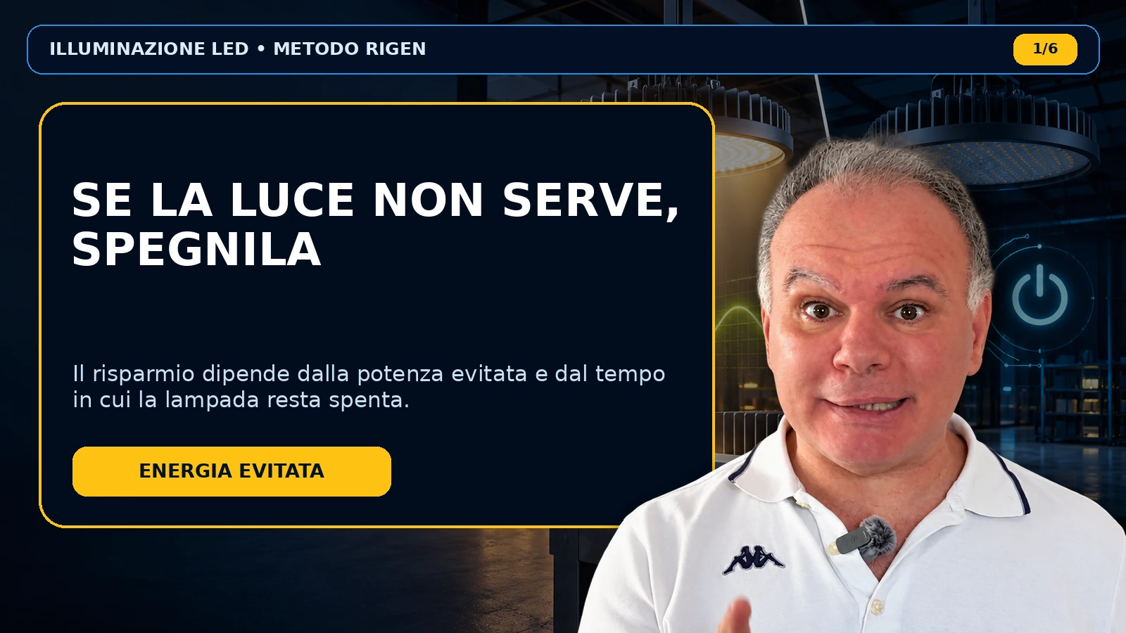 Spegnere le lampade LED quando non servono riduce il consumo