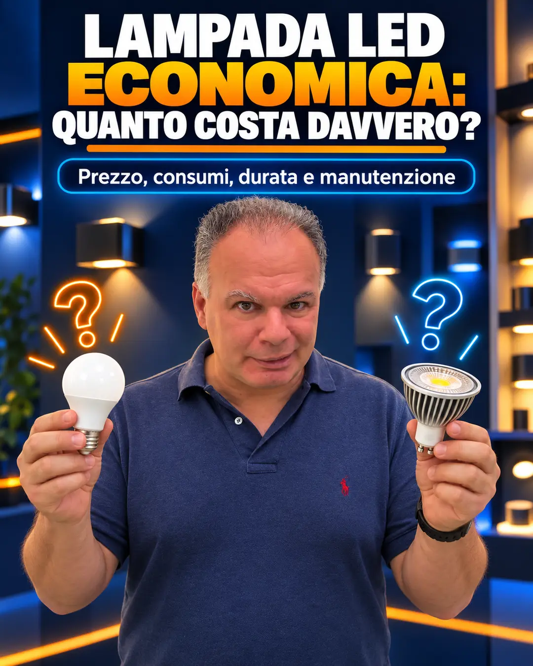 Fabio confronta due lampade LED e introduce il costo reale di una lampada economica
