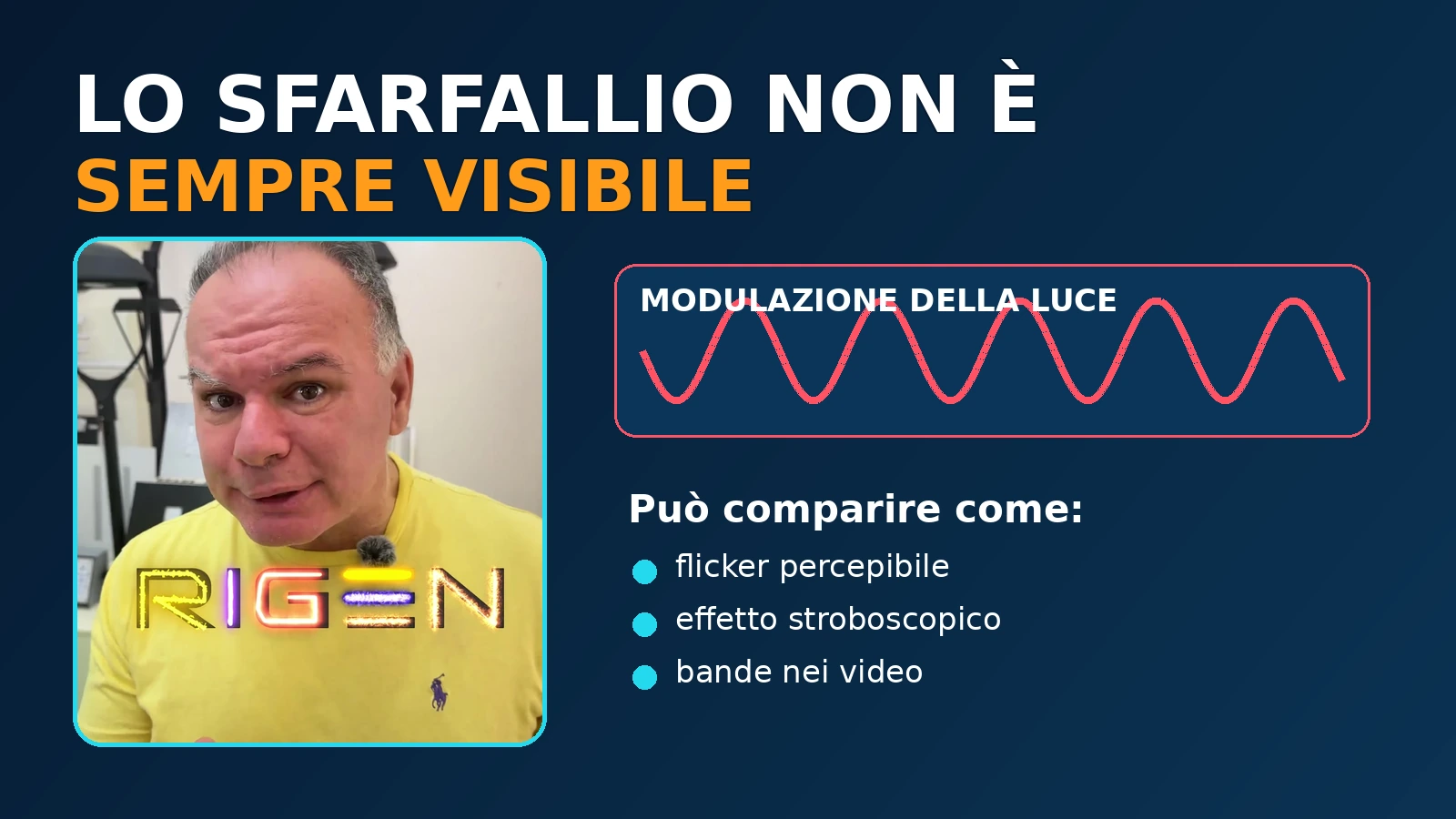 Lo sfarfallio delle lampade LED non è sempre visibile