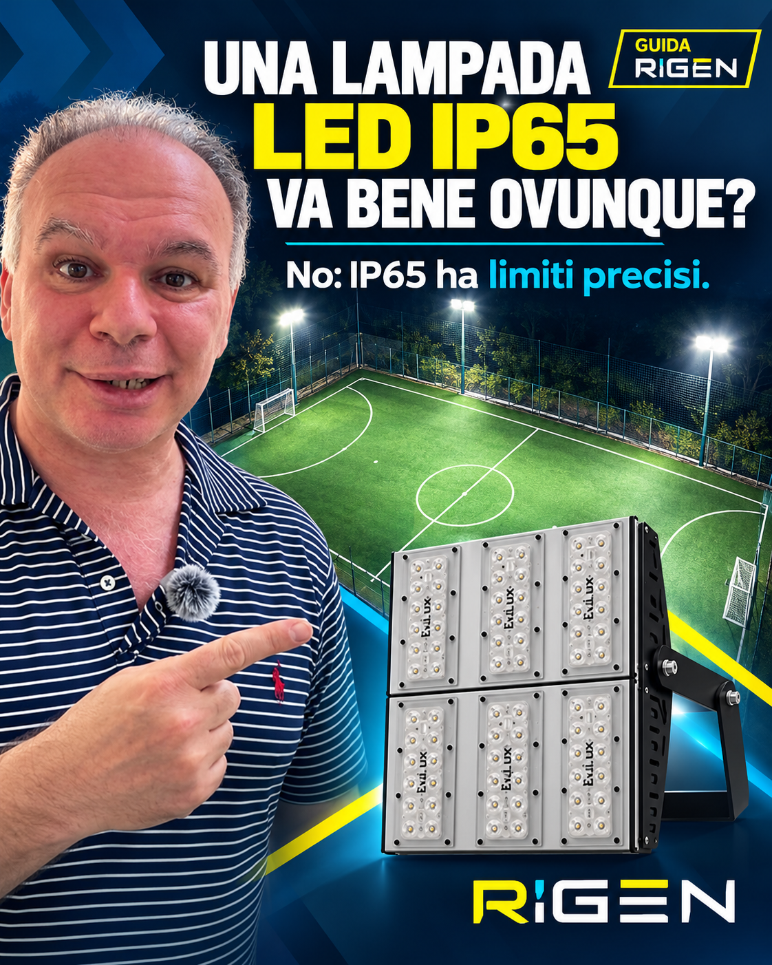 Lampada LED IP65 per illuminazione esterna e industriale