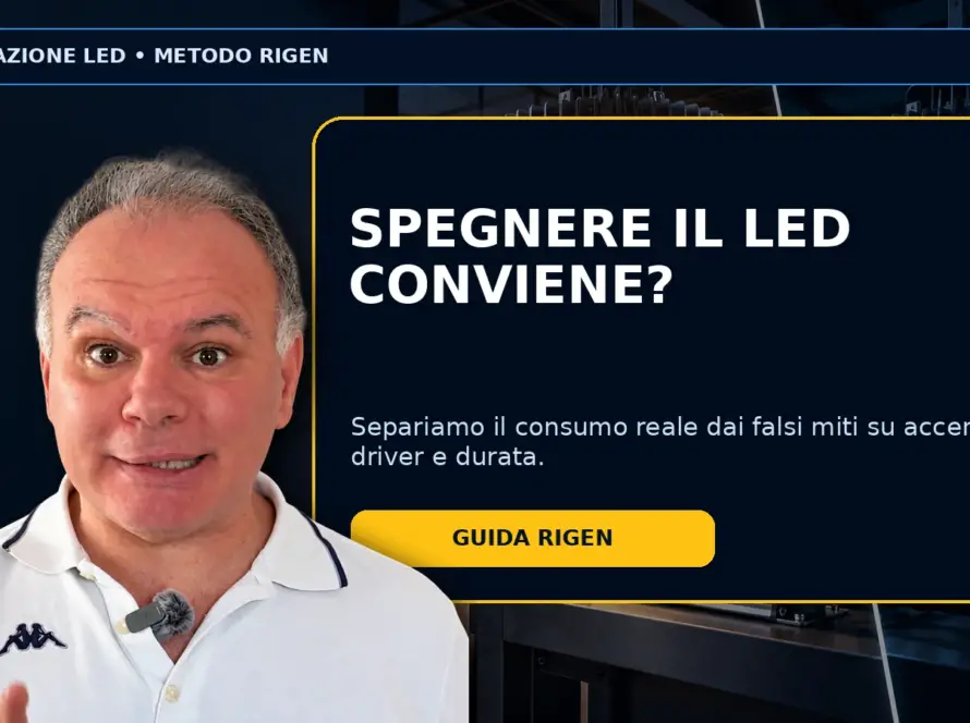 Fabio Locorotondo illustra quando conviene spegnere una lampada LED