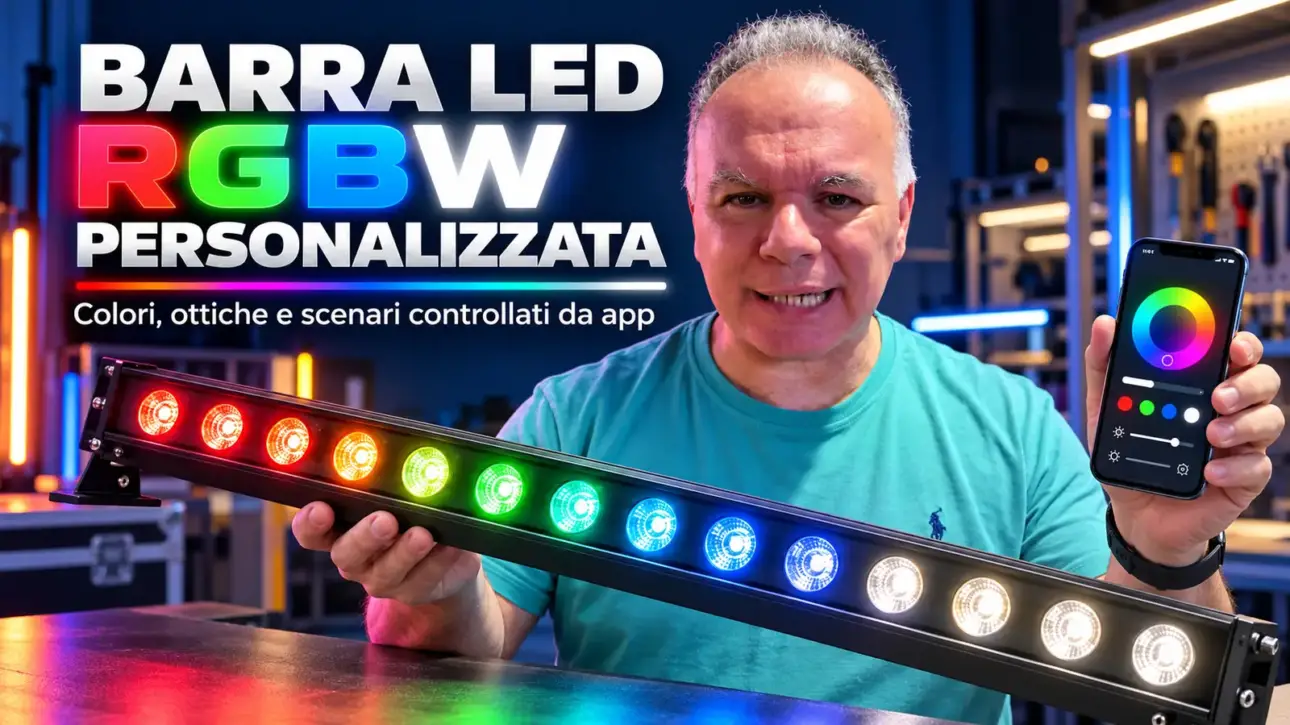 Fabio Locorotondo presenta una barra LED RGBW personalizzata controllabile tramite app