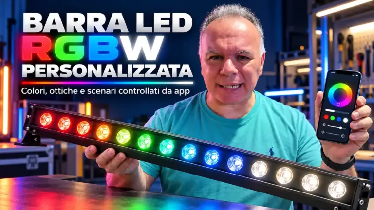 Barra LED RGBW personalizzata con controllo tramite app