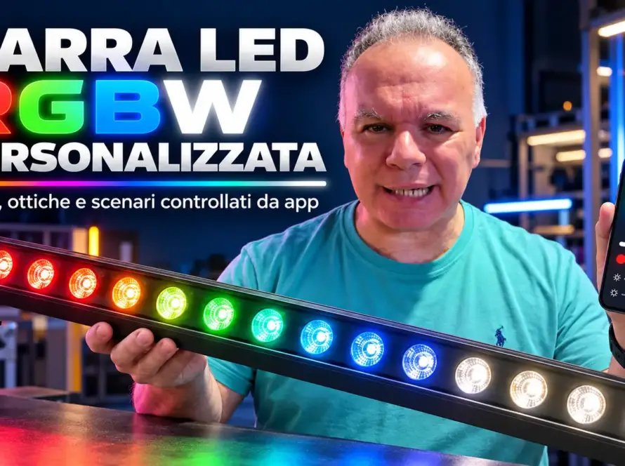 Fabio Locorotondo presenta una barra LED RGBW personalizzata controllabile tramite app