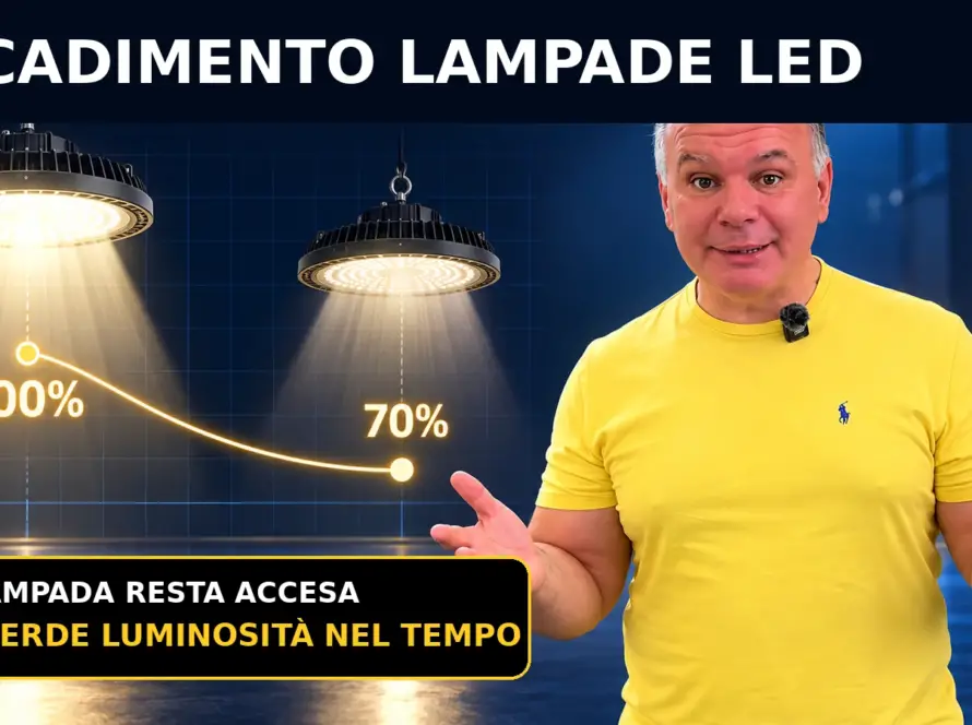 Decadimento delle lampade LED: da 100% a 70% del flusso luminoso