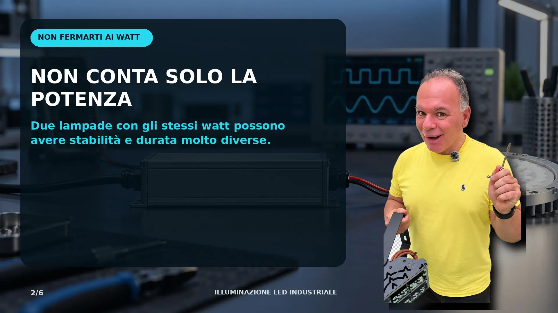 Regolazione della corrente nell’alimentazione della lampada