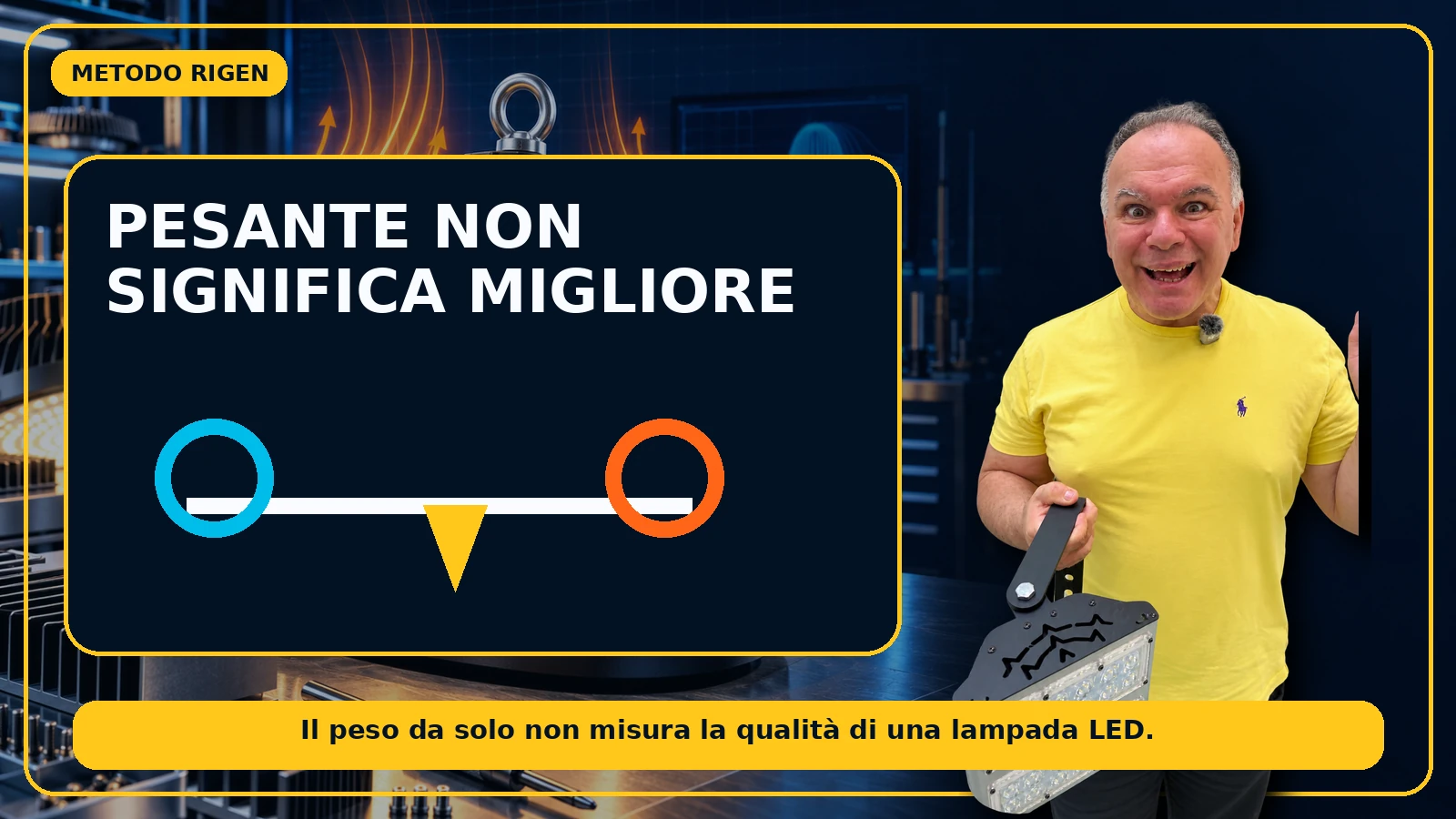 Il peso non basta a definire la qualità di una lampada LED