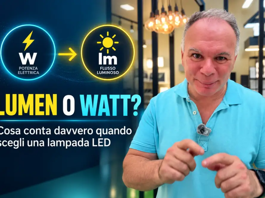 Fabio Locorotondo spiega la differenza tra lumen e watt nelle lampade LED