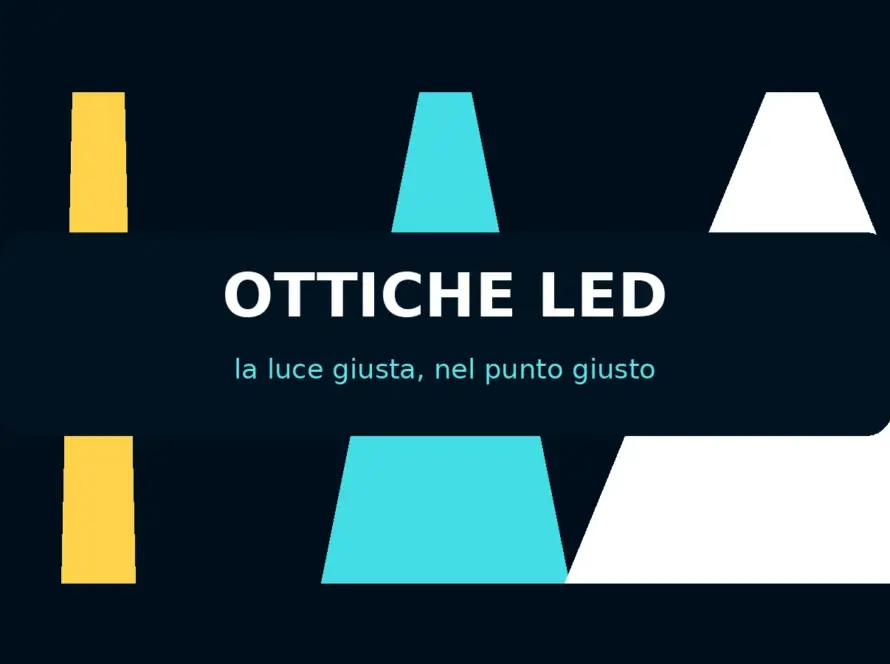 Ottiche LED per distribuire correttamente la luce di una lampada