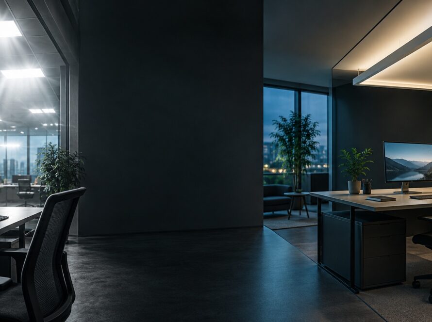 Confronto tra illuminazione abbagliante e illuminazione confortevole a basso UGR