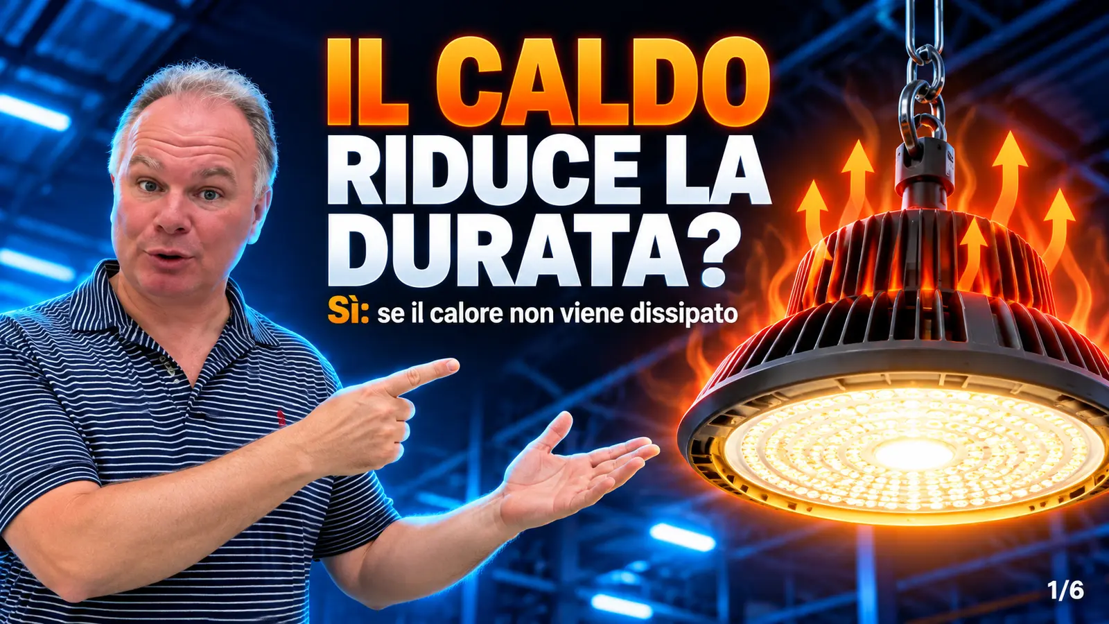 Il caldo riduce la durata delle lampade LED quando il calore non viene dissipato