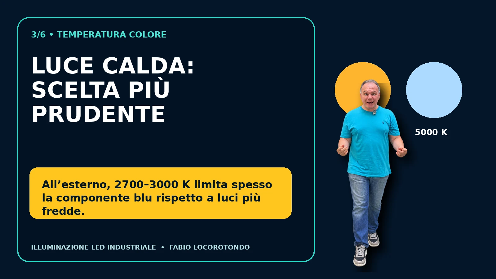 Luce LED calda 2700 3000 K per l'illuminazione esterna