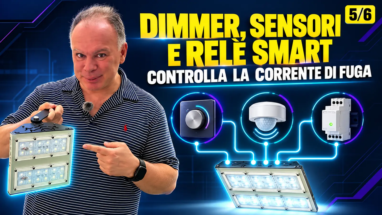 Dimmer sensori e relè smart compatibili con LED