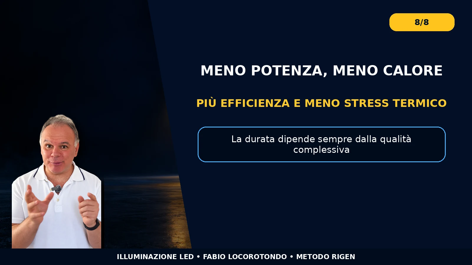 Diminuzione del calore con lampade LED dimmerate