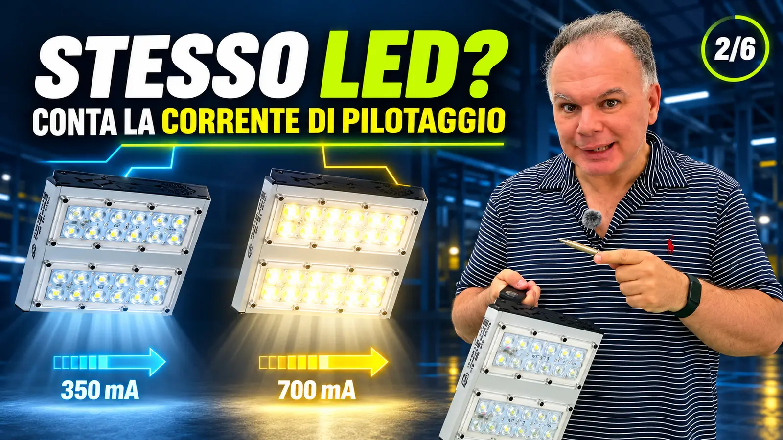 Confronto della corrente di pilotaggio dei LED