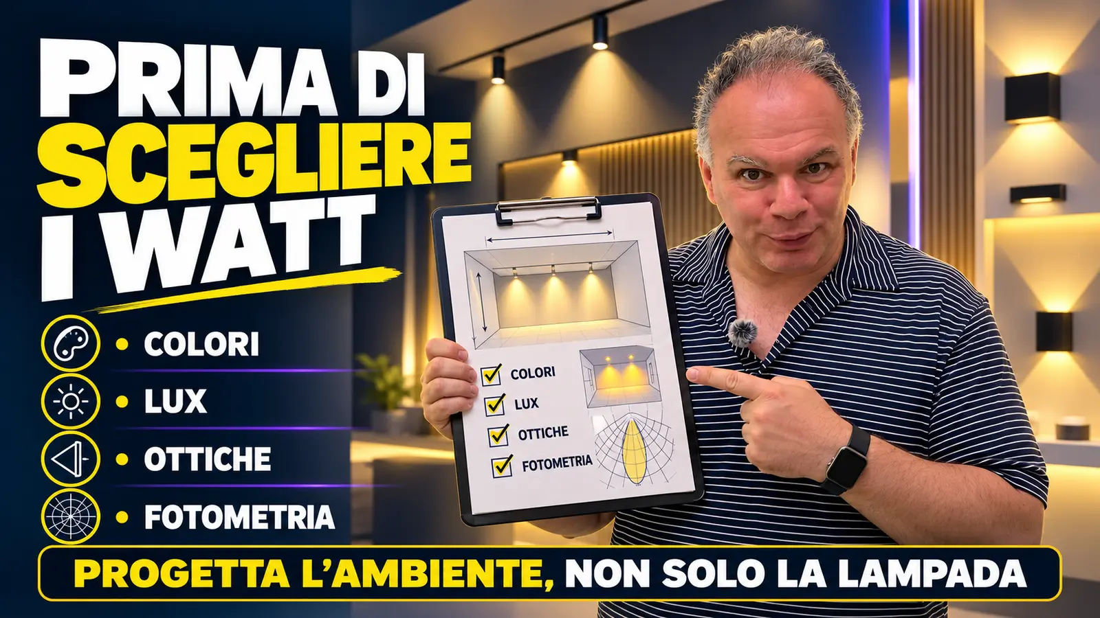 Parametri per la progettazione fotometrica di un ambiente