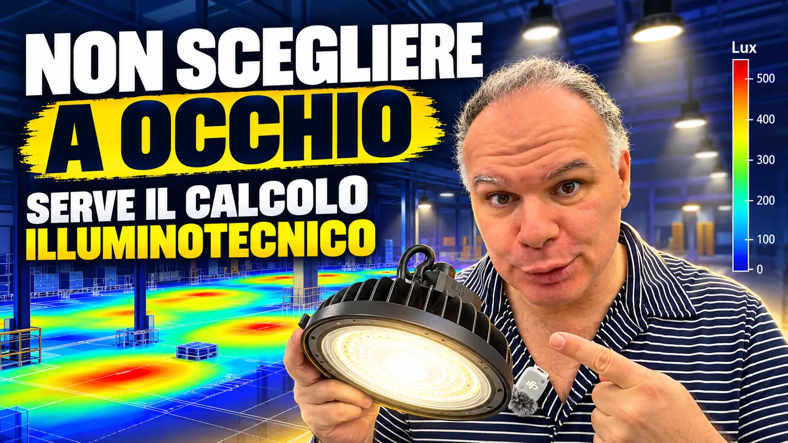 Calcolo illuminotecnico per scegliere tra una lampada da 200 watt e due da 100 watt