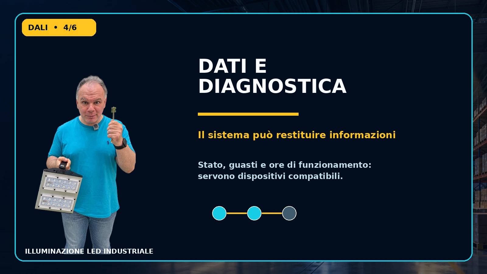 Diagnostica e informazioni in un impianto DALI