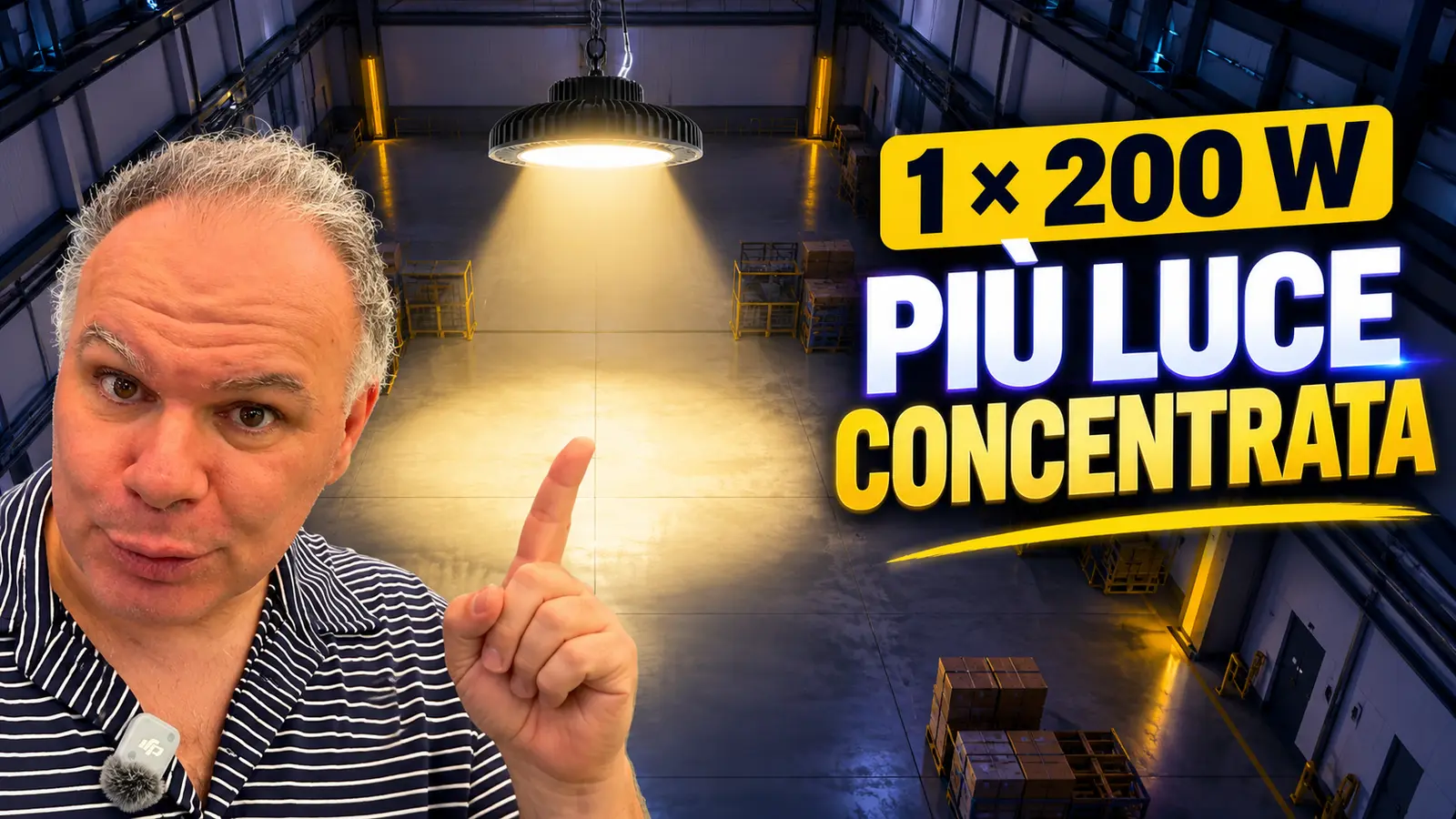 Lampada LED da 200 watt con luce più concentrata