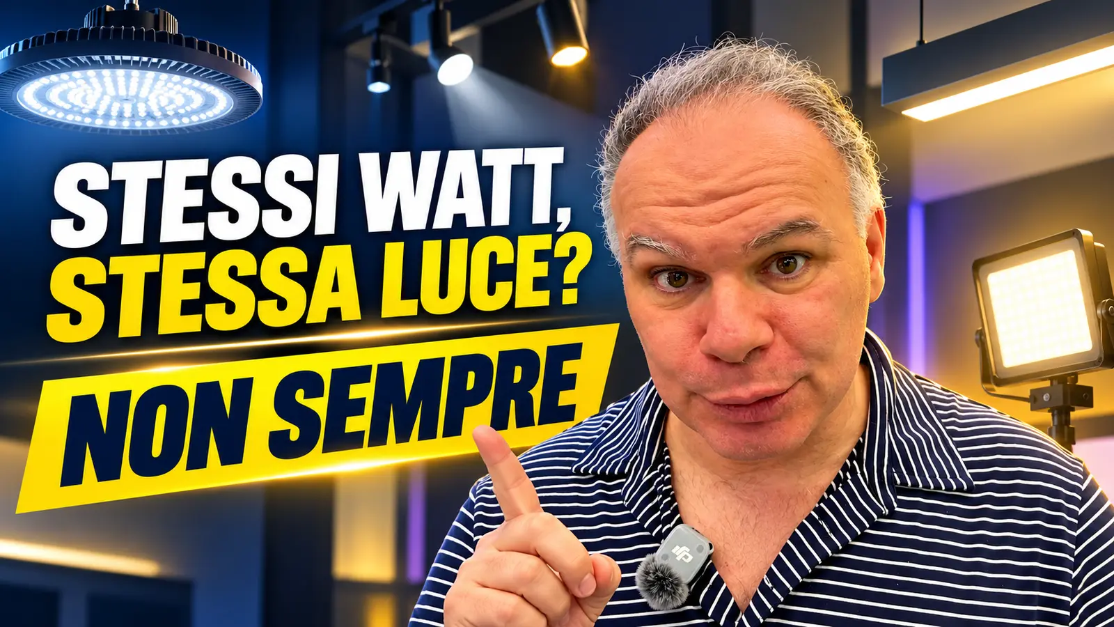 Confronto tra lampada LED da 200 watt e due lampade da 100 watt