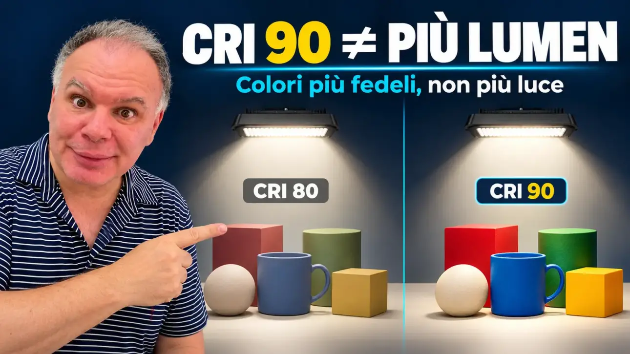 Fabio Locorotondo spiega che CRI 90 significa colori più fedeli e non più lumen