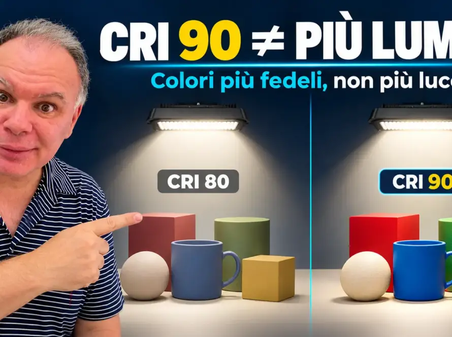 Fabio Locorotondo spiega che CRI 90 significa colori più fedeli e non più lumen