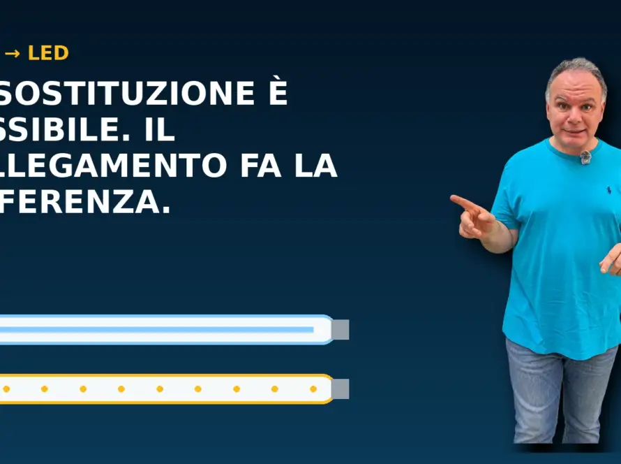 Tubi LED al posto dei neon: verifica di reattore, starter e alimentazione