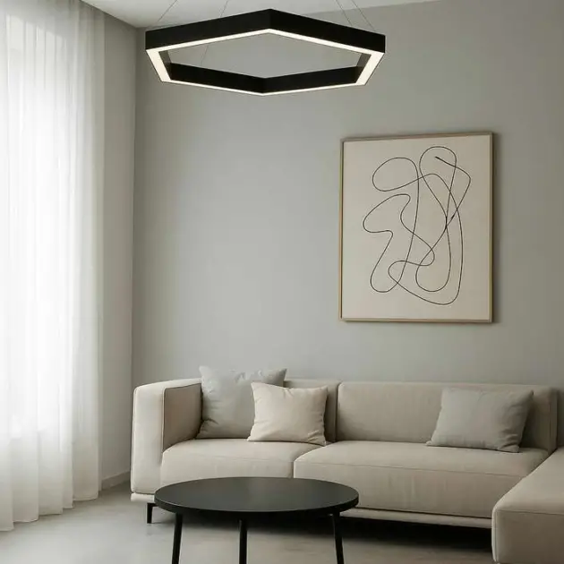 ESA Xela: lampadario LED esagonale a sospensione