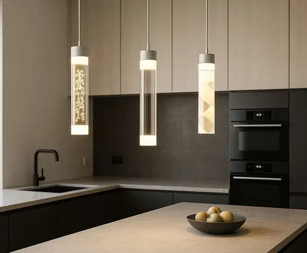 K-CYL Xela: sospensione LED cilindrica in plexiglass
